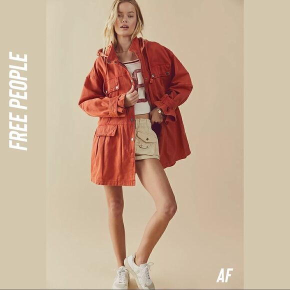 WE THE FREE NOCTURNE HOODIE JACKET IN ORANGE NWT MEDIUM - Picture 1 of 10